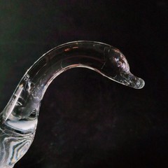 HEISEY GOOSE WINGS HALF UP, Art Deco, Bird in Flight, 9″, Made In USA