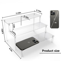 AZEAM Acrylic Riser,Clear Display Risers Stand Perfume Organizer clear