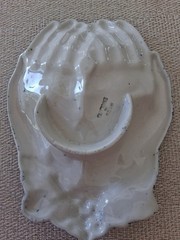 Blue White Chintz Trinket Dish Hand Shaped Made in England Ring Dish