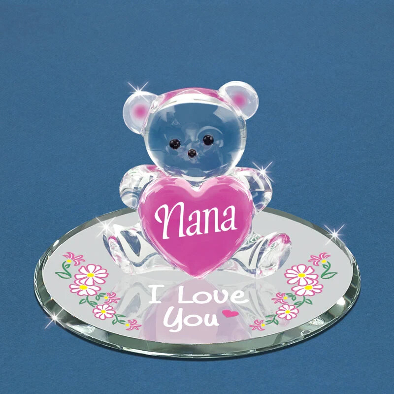Glass Baron “Love You Nana” Bear and Heart S3 151-NA