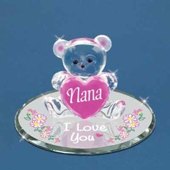 Glass Baron “Love You Nana” Bear and Heart S3 151-NA