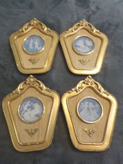 Vtg LIMOGES CAMEO France SUNGOTT ART STUDIOS Set of 4