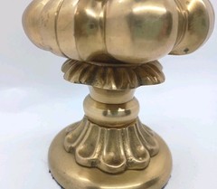 Vintage Solid Brass Victorium Finial Original Finish Table Top Door Stop 9″ EUC