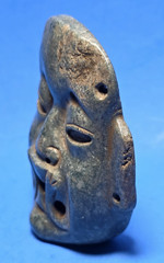 PRE-COLUMBIAN OLMEC JADE JAGUAR TRANSFORMATION FACE PENDANT