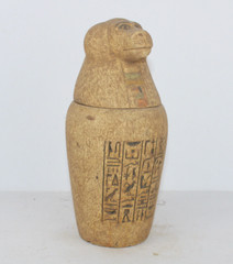 PHARAONIC ANCIENT EGYPTIAN BABOON CANOPIC Jars Old Egyptisn Mummification EGYCOM