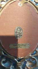 Vintage Cameo Creation Gold Frame Victorian Lady Portrait Hollywood Regency Art