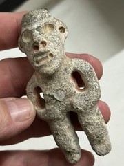 INCREDIBLE PRE-COLUMBIAN MEZCALA HUMAN EFFIGY PENDANT / GORGET, MEXICO, COA