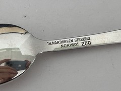 TH. Marthinsen Sterling Silver Assorted Demitasse Spoons Set of 12 Norway