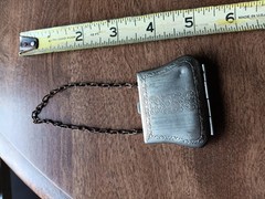 Antique Art Nouveau Small Metal Coin Purse