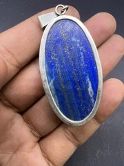 Very Natural Old High Grade Lapis Lazuli Stone Antique Pendent From Afghanistan