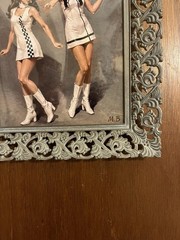 VTG SYROCO Hollywood Regency FRAME Original MCM Style Mod Dancers Print 13×11