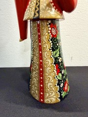 Russian Wooden Doll Traditional Folk Art Costume Hand Painted Artist Signed 12”