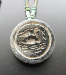 NILE Ancient Egyptian/ Near Eastern Seal Amulet Mummy Bead Necklace ca 600 BC
