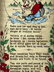 Trolls In Norway Vtg Wall Hanging Decor Made in Norway Perfect