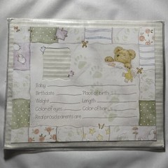 Boyds Bears & Friends 2 Unframed Print Birth Statistics/Goodnight Bears Poem New