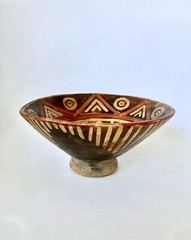 Clay Plate Pre-Columbian Crafts Quillacinga Culture