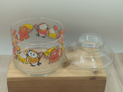 Vintage 1980s Shirt Tales Glass Cookie Candy Jar Hallmark Tyg Digger Pammy