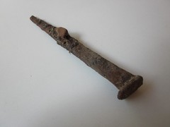 very rare ancient Roman iron nail for crucifixion 1-2 century AD.