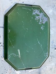 Vintage 1940’s large hand painted tole tray 26 1/4x 18 1/4 x 1,5 inches.