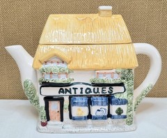 Antiques Shop Cottage Teapot Grandmillennial Cottagecore Vintage English Village