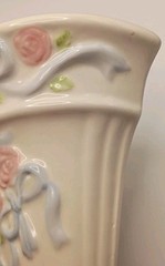 Vtg.80s 2pc. Home Interiors Tea Rose Ceramic Wall Pockets Cottage,Shabby Chic,
