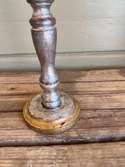Italian Baroque Style Faux Red Coral Specimen on the Silver Gilt Wood Pillar