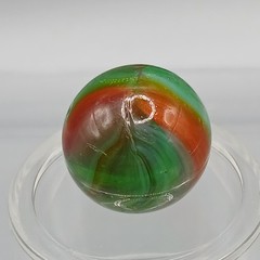 .57″ Peltier, Master, Vitro, Akro- Wispy Translucent Base Rainbo Sunburst- #Q146