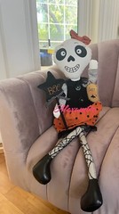 26” Halloween Skeleton Doll Weighted Bottom Shelf Sitter BOO, Day Of The Dead