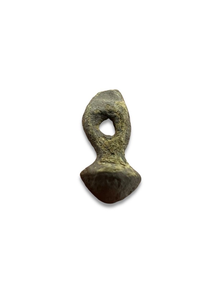Ancient Bronze Viking Amulet Pendant Button Antique Kievan Rus Artifact 0.41g