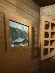 Vintage Wooden Diorama Shadow Box Kitchen Made In Switzerland