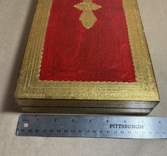 VTG Neiman Marcus Gold Leaf Folding Hinged Diptych Panels; “Annunciation”; ITALY
