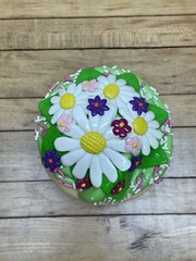 CERAMIC CUPCAKES – 2 pcs. – PERFECT CONDITION – FLORAL DESIGNS