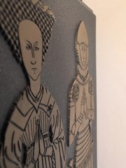 Medieval Tomb Brass Rubbing Jay Peryent & Wife Digswell, Hertfordshire,England