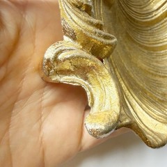 Vintage Hollywood Regency Gilt Metal Leaf Birds Soap Trinket Dish Catchall