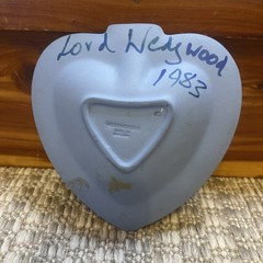 Wedgwood Jasperware Blue Heart Shaped Trinket Jewelry Dish