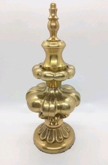 Vintage Solid Brass Victorium Finial Original Finish Table Top Door Stop 9″ EUC