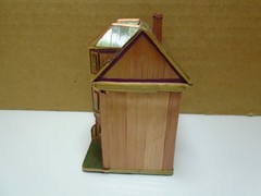VINTAGE WHEAT STRAW ART VICTORIAN HOUSE 3.25″ X 2.75″ TRINKET BOX UNBRANDED