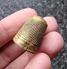 Georgian Thimble 18th Century Brass 21x16mm Antique Metal Detecting Find