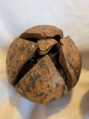 PAIR Vintage NATURAL Full Brazil Nut Pods Home Decor Unique