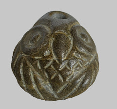300 BC Ancient Roman Greek Carved Engraved Gemstone Pendant Medallion Amulet Owl