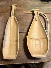 Sexton Decorative Metal Bottle Wall Hangings Green Yellow Brown