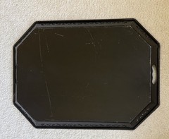 VTG Hand Painted Floral Toleware Tray Large 16″ x 22″