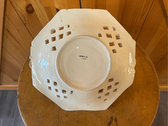 Vintage 1900-1940 Italy porcelain basket Home Decor (8469) read