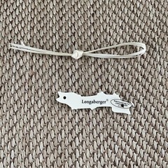 Longaberger Basket Congratulations Tie-On Ceramic Charm With Ribbons