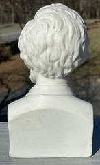Antique Rare 19th C European Porcelain Bisque Parian Ware Bust Abraham Lincoln