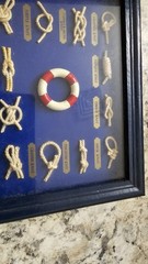 Maritime 3D Knot Shadow Box Nautical Framed Picture Wall Art Decor Ships Wheel