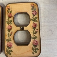 Bucklers Inc NY Double Light Switch Plate&Outlet Cover Floral/Roses Cottagecore