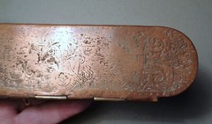 Beautiful Engraved Copper Tabacco Box About 1750 Pirate Era