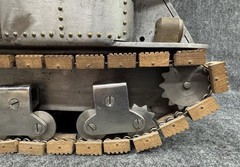 Vintage c1950 Electric Steel Military Tank Homemade Craftsman Little Willie READ