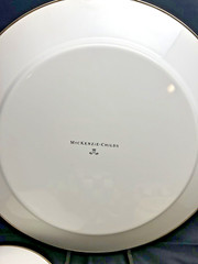 Mackenzie-Childs Courtly Check Serving Pieces and Yellow Enamel Lot